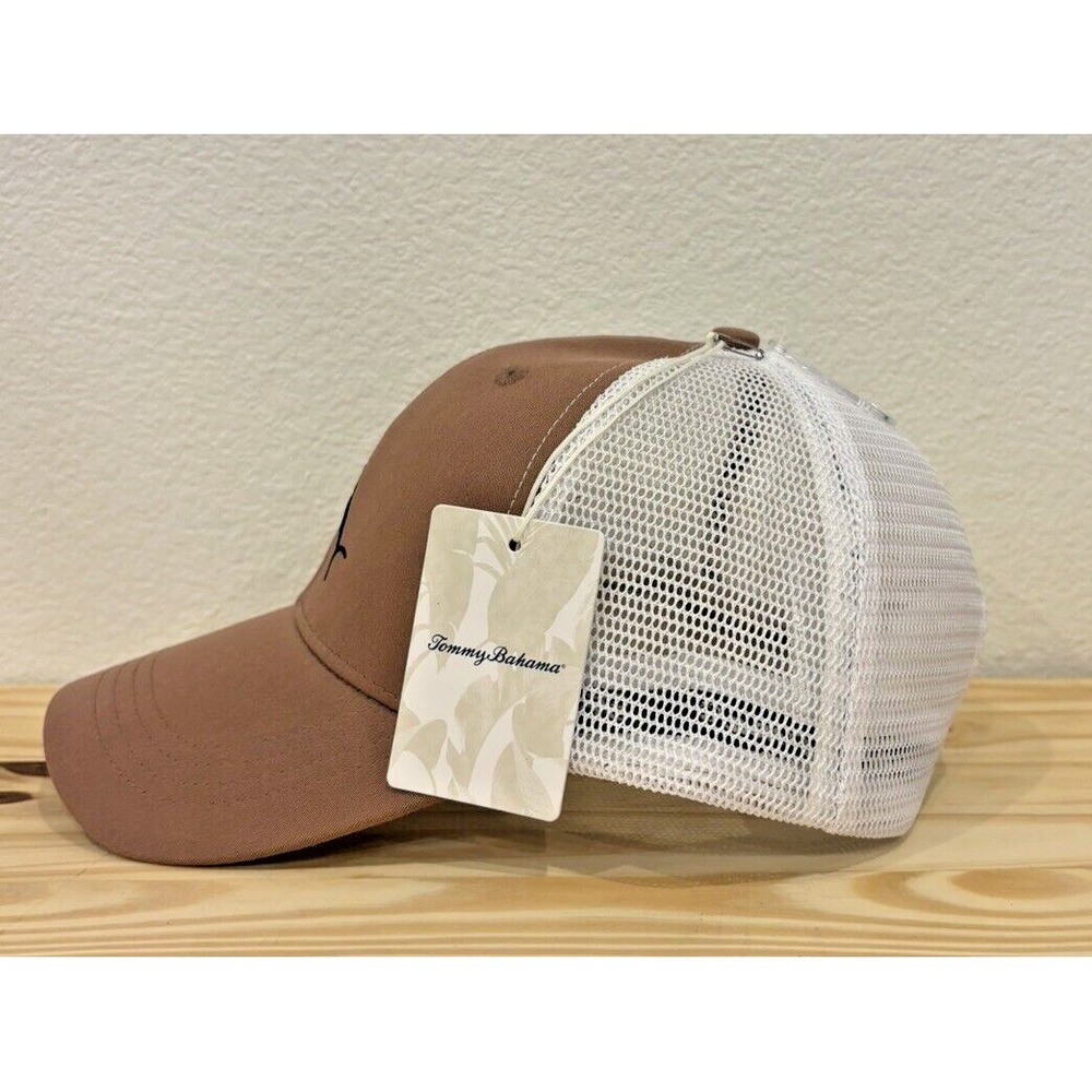 Tommy‎ Bahama Marlin Adjustable Trucker Hat Brown/White OS Fishing Outdoors NWT - Picture 3 of 8